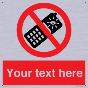 Custom No camera phones Sign